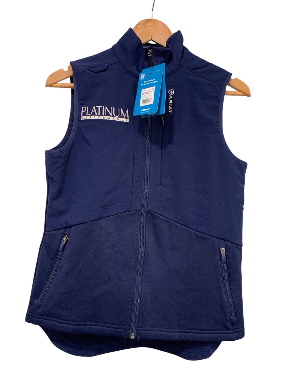 NWT Ariat Team Women’s Sina Fleece Scrub Vest Small Navy Stretch